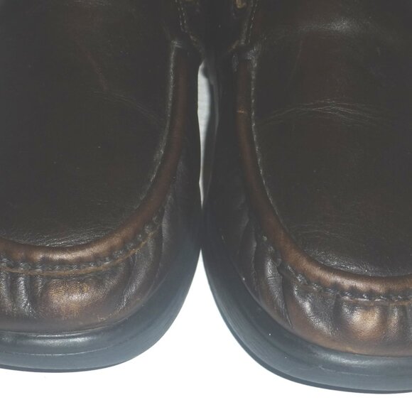 SAS Men\'s Shoes Side Gore Leather Dark Brown Slip On Loafer Shoes Size: 11.5 W main image 9